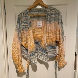 free people open shirt. work never. 10/10 condition. tags still on